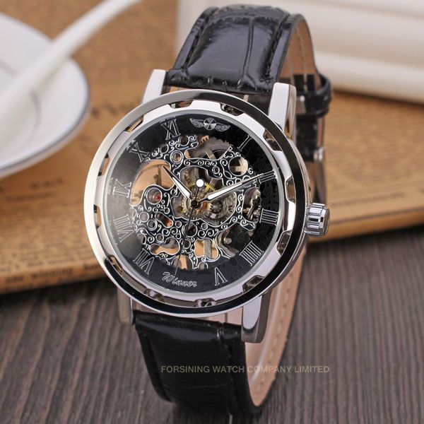 Годинник чоловічий Winner Black 1107 фото
