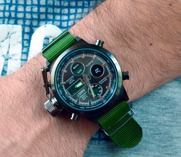 Часы мужские AMST Mountain Green 1277 фото